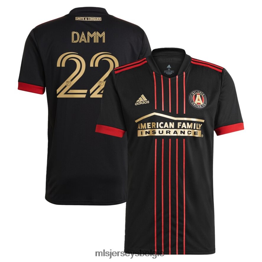 Jersey zijn MLS Jerseys Heren atlanta united fc jurgen damm adidas zwart 2021 de blvck kit replica jersey 4P40P41285