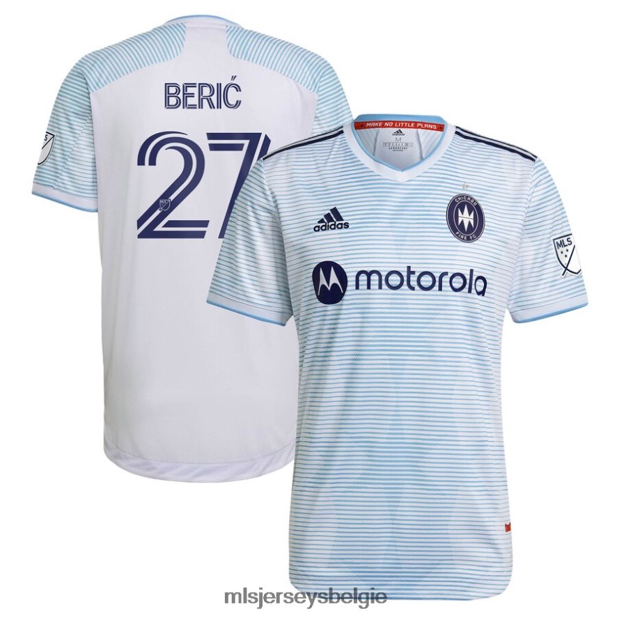 Jersey zijn MLS Jerseys Heren Chicago Fire Robert Beric Adidas witte 2021 secundaire authentieke jersey 4P40P41486