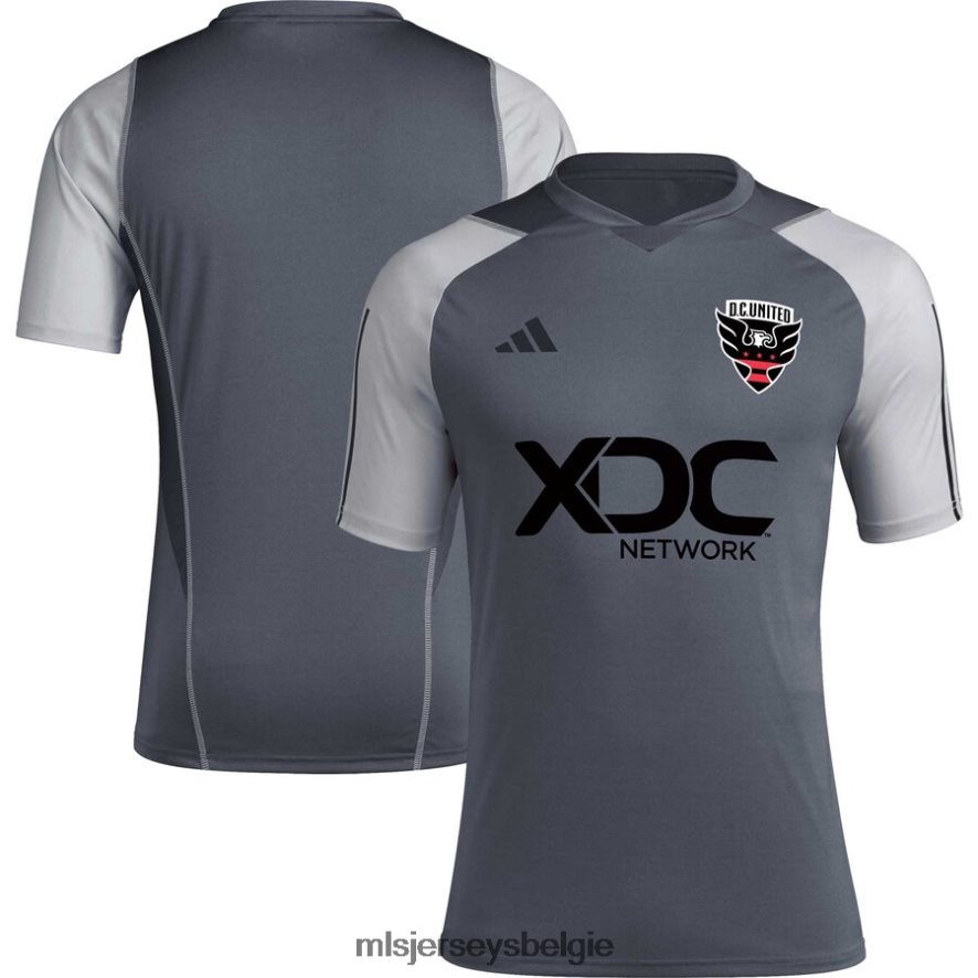 Jersey zijn MLS Jerseys Heren gelijkstroom united adidas grijs 2023 trainingsshirt voor op het veld 4P40P4620