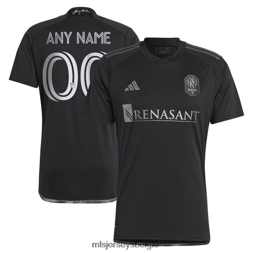 Jersey zijn MLS Jerseys Heren nashville sc adidas zwarte 2023 man in zwarte kit replica op maat jersey 4P40P4217