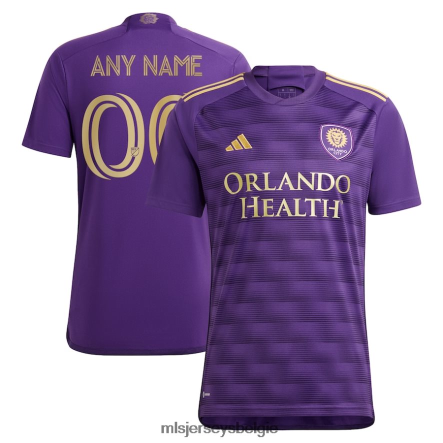 Jersey zijn MLS Jerseys Heren Orlando City Sc Adidas Paars 2023 De Wall Kit Replica Custom Jersey 4P40P4150