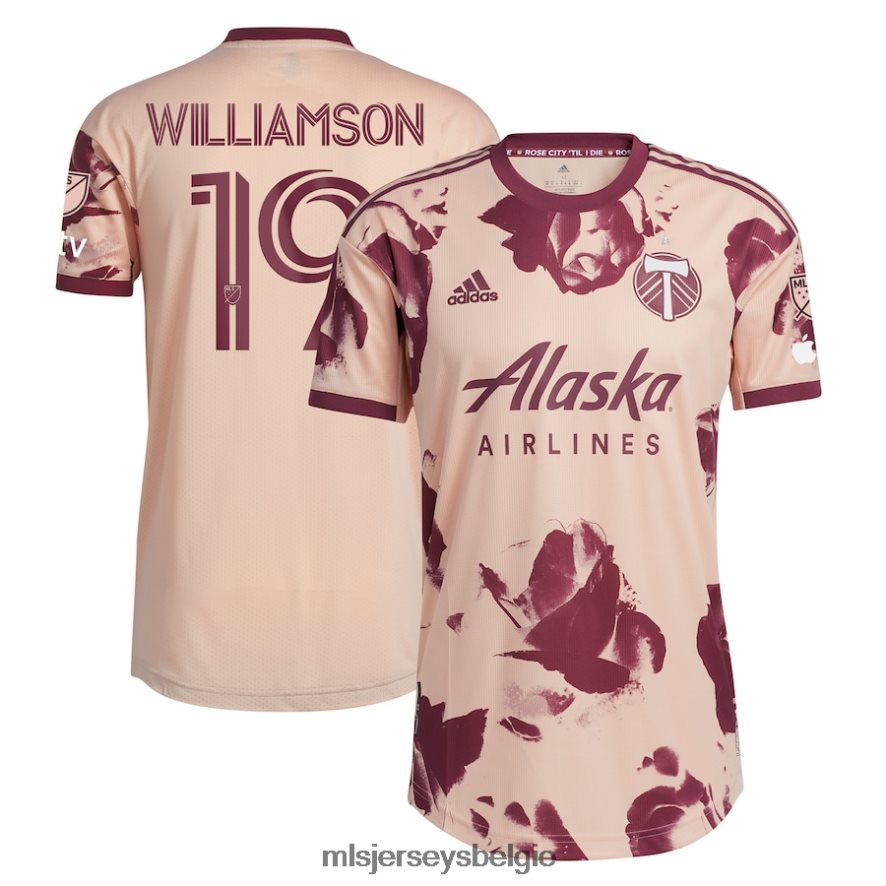 Jersey zijn MLS Jerseys Heren Portland Timbers Eryk Williamson adidas roze 2023 Heritage Rose Kit authentieke spelersjersey 4P40P41326