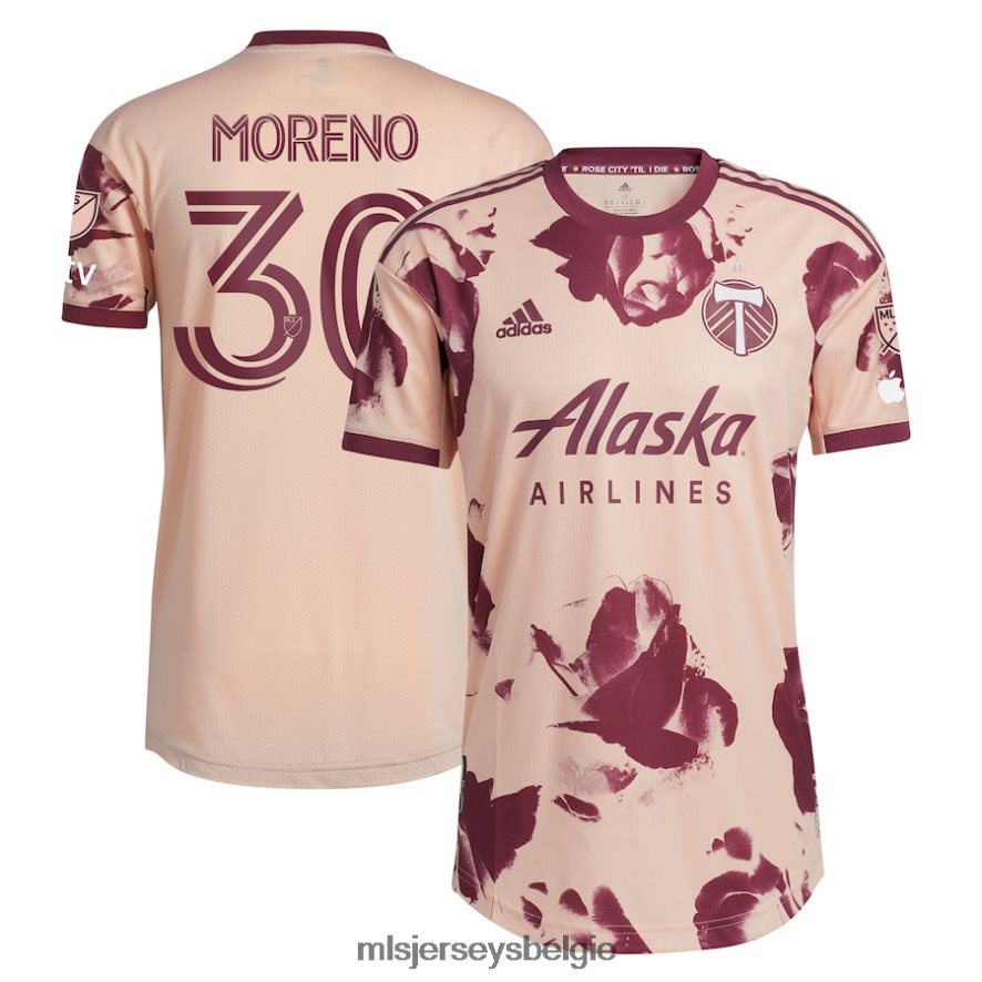 Jersey zijn MLS Jerseys Heren Portland Timbers Santiago Moreno Adidas roze 2023 Heritage Rose Kit authentieke spelersjersey 4P40P41286