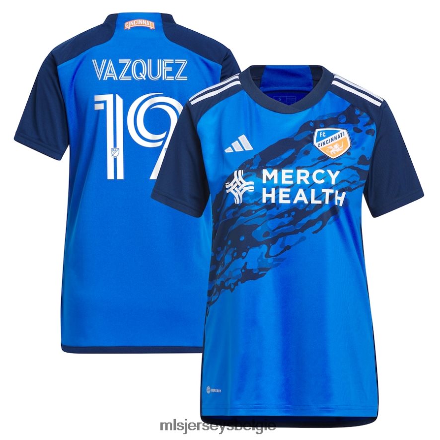 Jersey zijn MLS Jerseys vrouwen fc cincinnati brandon vazquez adidas blauwe 2023 rivierkit replica jersey 4P40P4591