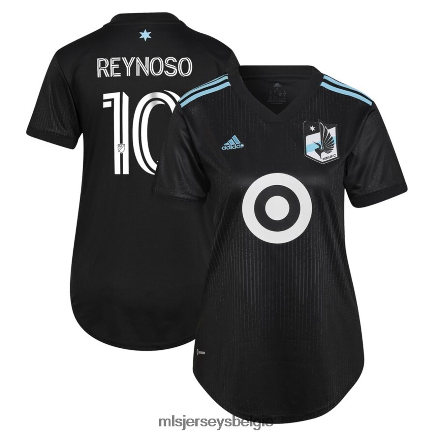 Jersey zijn MLS Jerseys vrouwen Minnesota United FC Emanuel Reynoso adidas zwart 2022 Minnesota Night Kit replica speler jersey 4P40P41054